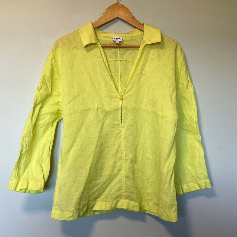 Armani Collezioni Yellow Linen Blouse